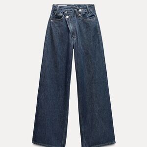 Zara High Rise Dark Blue Jeans